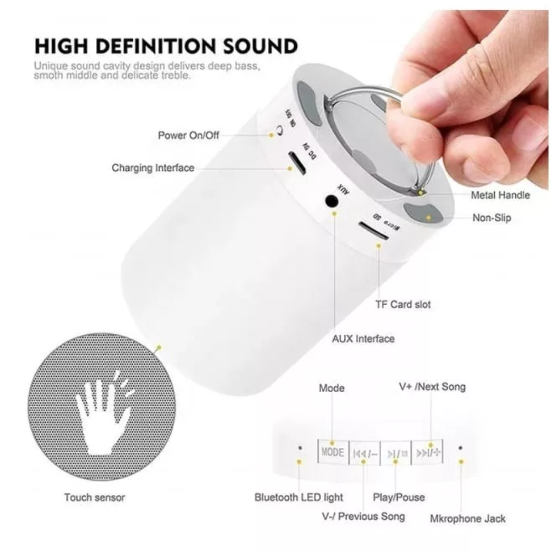 Lámpara con Luz tipo Vela y Parlante Bluetooth
