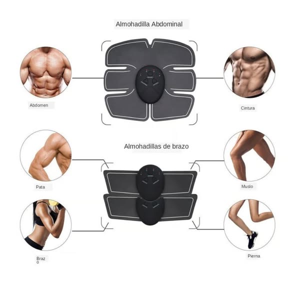 ELECTRO ESTIMULADOR MUSCULAR 3 EN 1 - Electroestimulador Muscular 3 en 1 – Tonifica y Fortalece sin Esfuerzo con 20 Minutos al Día