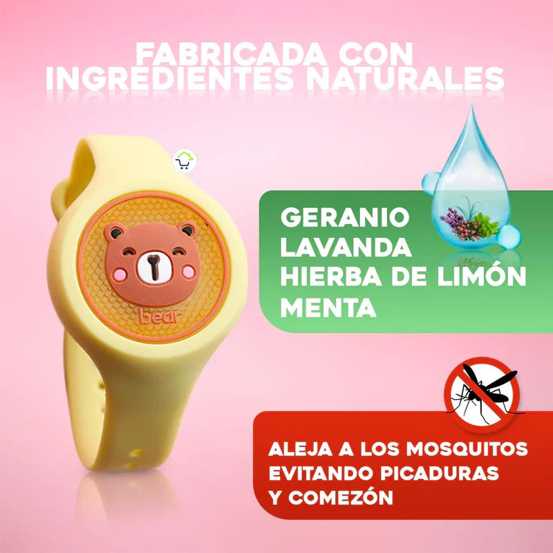 Pulsera Repelente de Mosquitos para Bebe, Niño o Niña