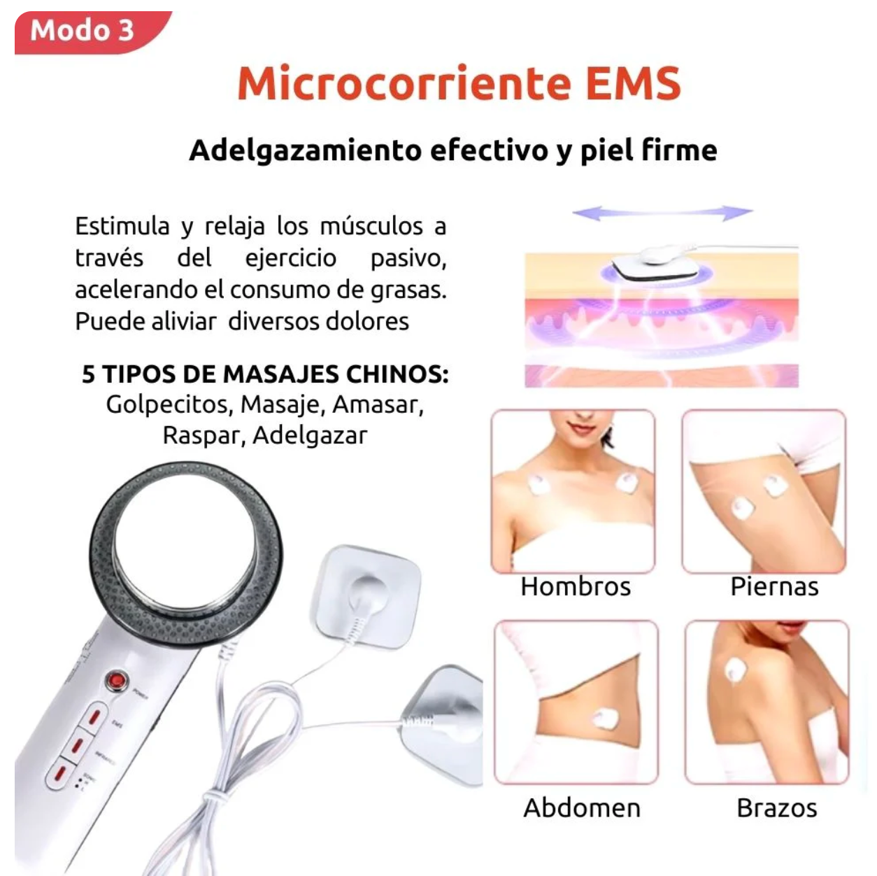 Quemador de Grasa Ultrasonido 3 en 1 LipoSonic - Remodela tu Figura