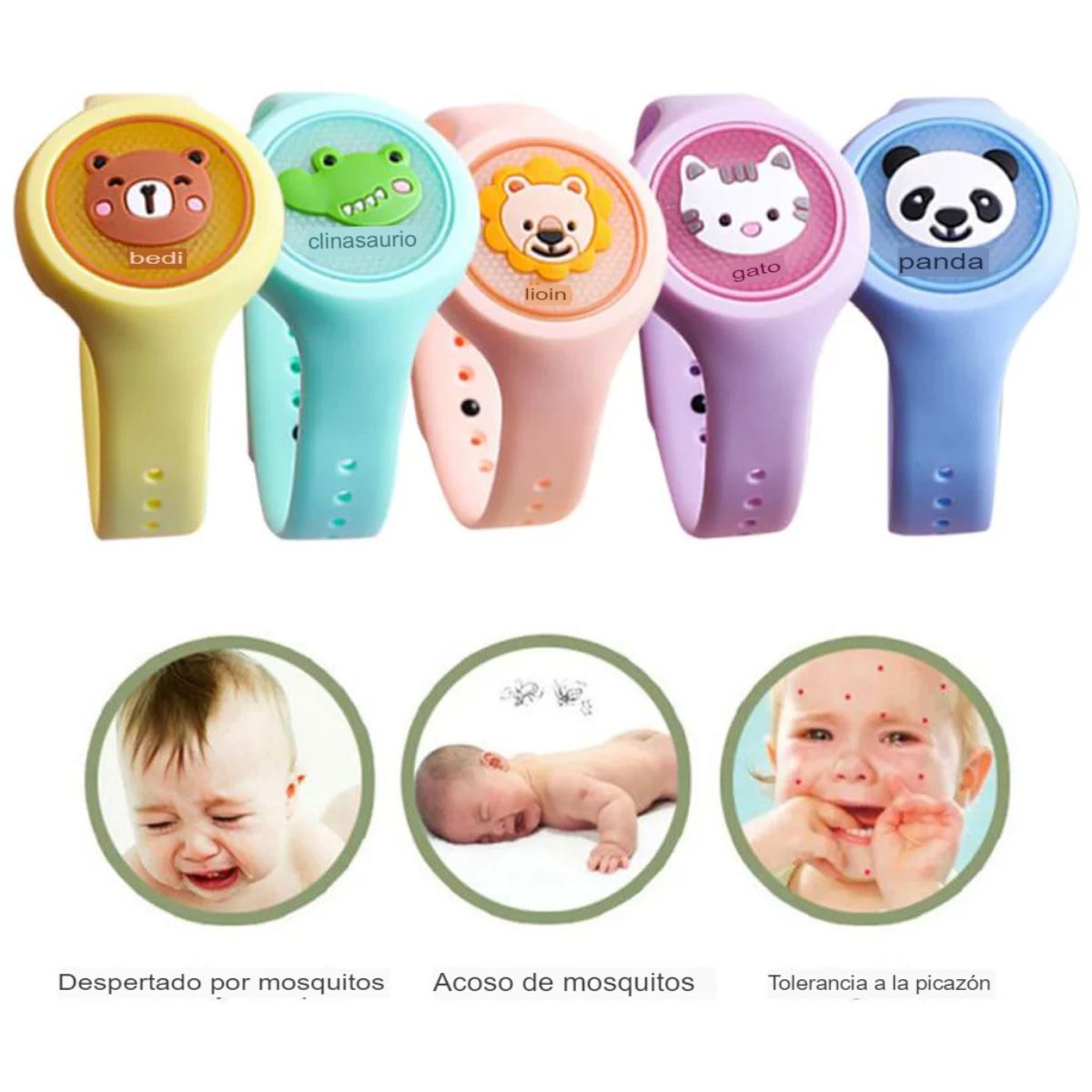 Pulsera Repelente de Mosquitos para Bebe, Niño o Niña